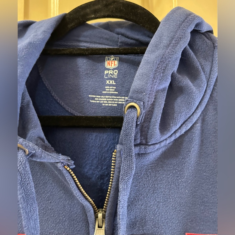 NFL Pro Line Blue Zip-Up Hoodie - Picture 3 of 10